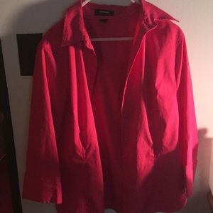 Button up hot pink shirt